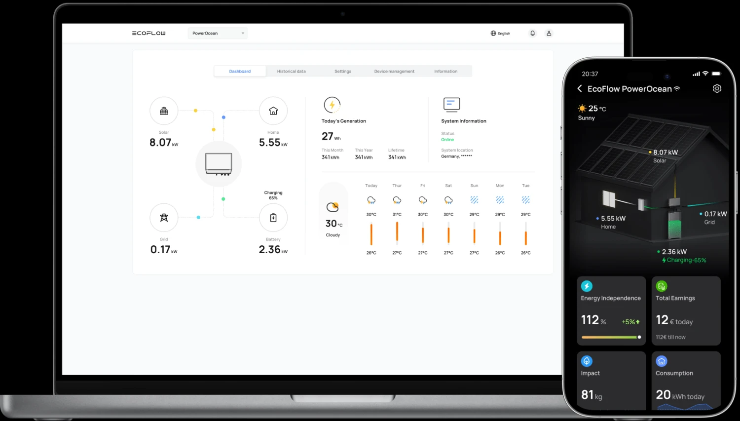 Unsere smarte App von Green Eco Solar
